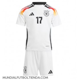 Camiseta Alemania Florian Wirtz #17 Primera Equipación Replica Eurocopa 2024 para niños mangas cortas (+ Pantalones cortos)